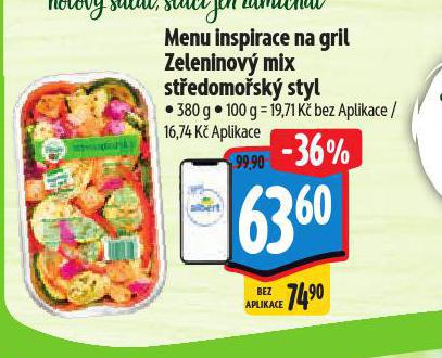 MENU INSPIRACE NA GRIL ZELENINOV MIX STEDOMOSK STYL