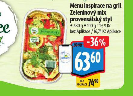 MENU INSPIRACE NA GRIL ZELENINOV MIX PROVENSLSK STYL