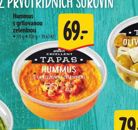 HUMMUS S GRILOVANOU ZELENINOU