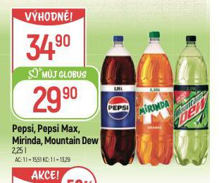 PEPSI, PEPSI MAX, MIRINDA, MOUNTAIN DEW