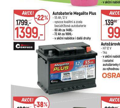 AUTOBATERIE 72 Ah