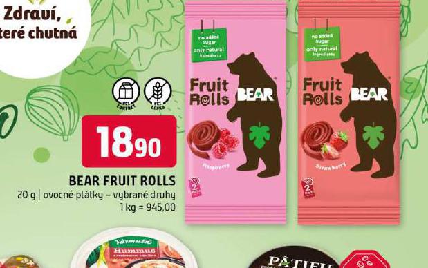 BEAR FRUIT ROLLS