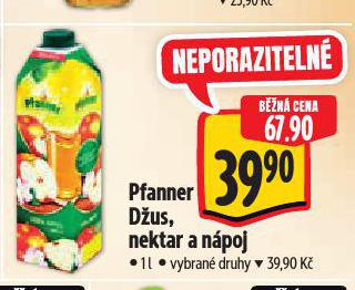 PFANNER DUS, NEKTAR A NPOJ