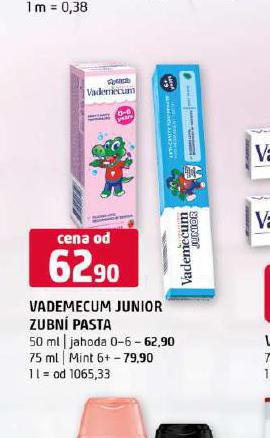 VADEMECUM JUNIOR ZUBN PASTA JAHODA