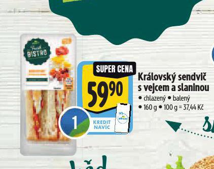 KRLOVSK SENDVI S VEJCEM A SLANINOU
