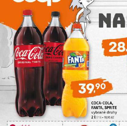 COCA COLA, FANTA, SPRITE