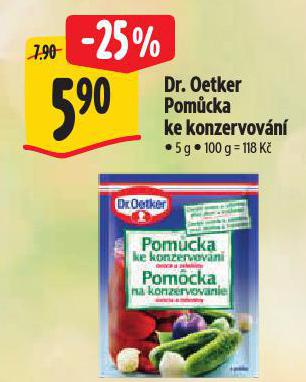 DR. OETKER POMCKA KE KONZERVOVN