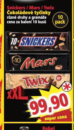 SNICKERS, MARS, TWIX