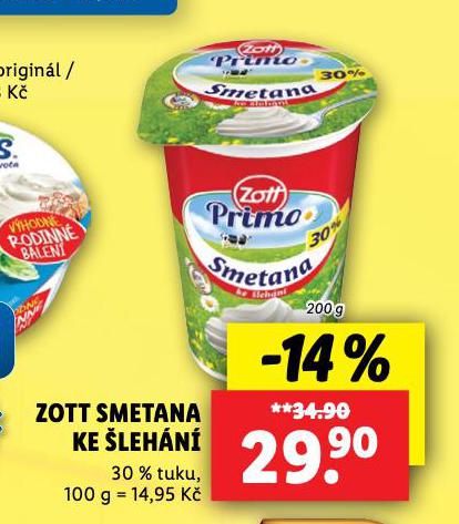 ZOTT SMETANA KE LEHN