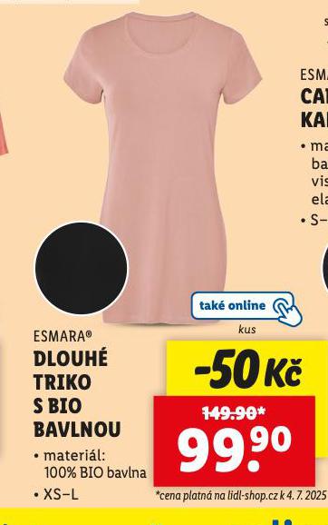 DLOUH TRIKO S BIO BAVLNOU