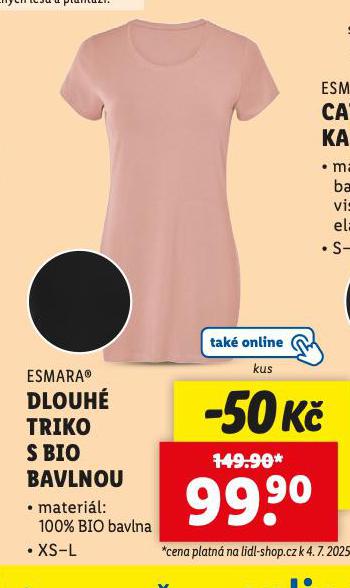 DLOUH TRIKO S BIO BAVLNOU