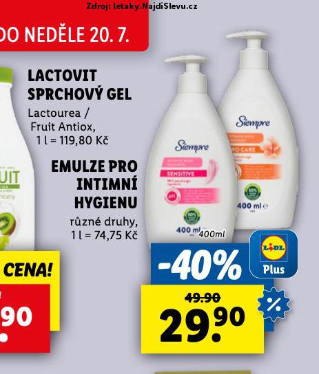 EMULZE PRO INTIMN HYGIENU