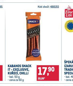 KABANOS SNACK IT - EXCLUSIVE, KUEC, CHILLI