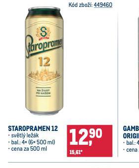 PIVO STAROPRAMEN 12