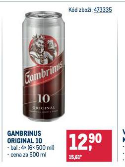 PIVO GAMBRINUS ORIGINL 10