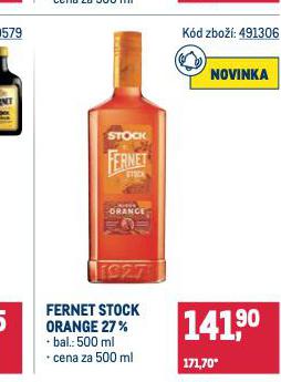 FERNET STOCK ORANGE 27%