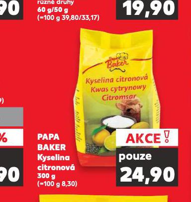 PAPA BAKER KYSELINA CITRONOV