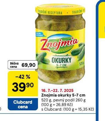 ZNOJMIA OKURKY 5-7 CM
