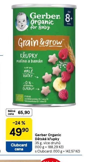 GERBER ORGANIC DTSK KUPKY