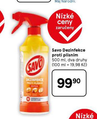 SAVO DEZINFEKCE PROTI PLSNM