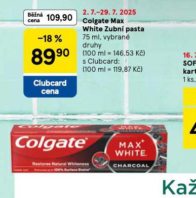 COLGATE MAX WHITE ZUBN PASTA