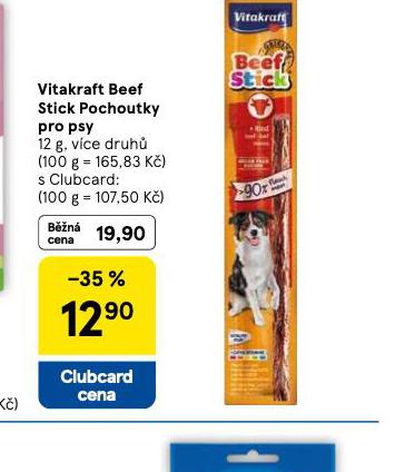 VITAKRAFT BEEF STICKS POCHOUTKY PRO PSY