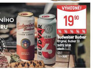 PIVO BUDWEISER BUDVAR ORIGINAL