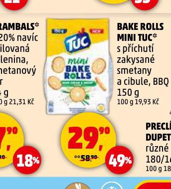 BAKE ROLLS MINI TUC