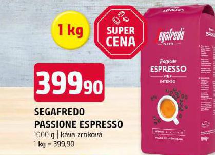 SEGAFREDO PASSIONE ESPRESSO ZRNKOV KVA