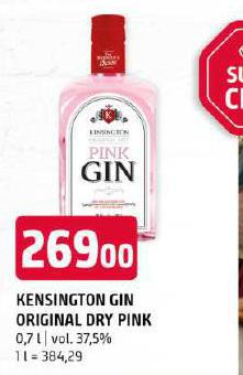 KENSINGTON GIN ORIGINAL DRY PINK