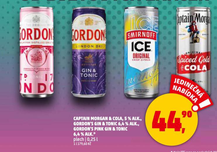 GORDON'S GIN & TONIC