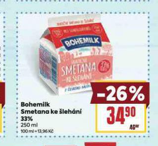 BOHEMILK SMETANA KE LEHN 33%