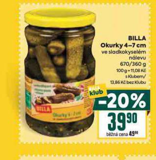 BILLA OKURKY 4-7 CM