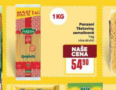 PANZANI TSTOVINY SEMOLINOV