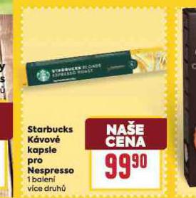 STARBUCKS KVOV KAPSLE PRO NESPRESSO