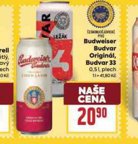 PIVO BUDWEISER BUDVAR ORIGINAL
