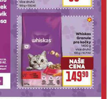 WHISKAS GRANULE PRO KOKY