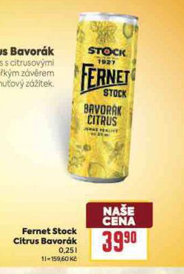 FERNET STOCK CITRUS BAVORK