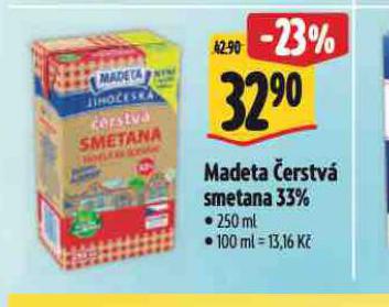 MADETA ERSTV SMETANA 33%