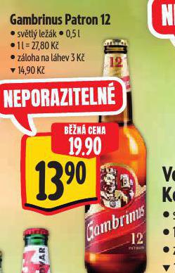 PIVO GAMBRINUS PATRON 12
