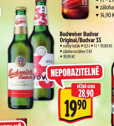 PIVO BUDWEISER BUDVAR ORIGINAL
