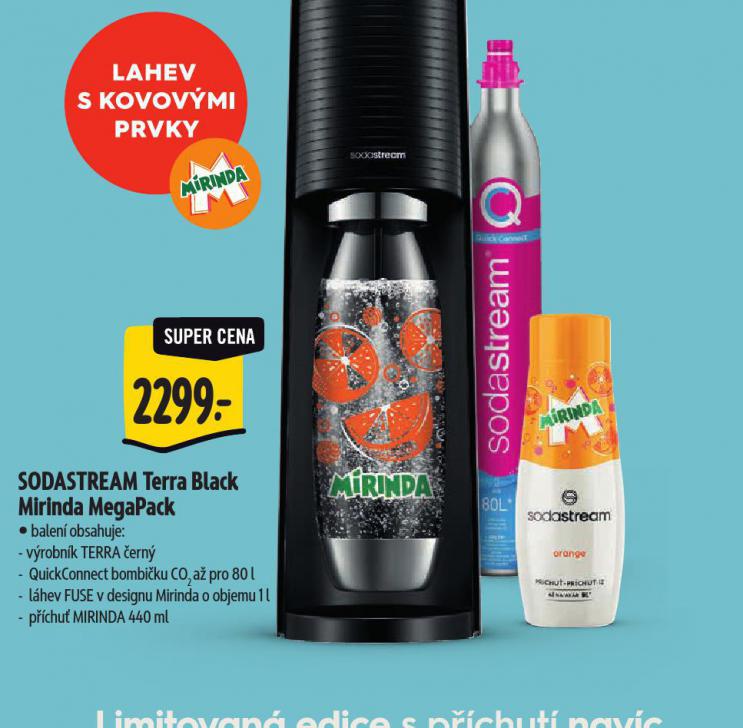 SODATSREAM TERRA BLACK MIRINDA MEGAPACK