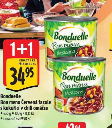 BONDUELLE BON MENU ERVEN FAZOLE S KUKUIC V CHILLI OMCE