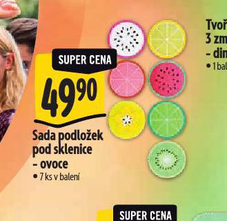 SADA PODLOEK POD SKLENICE