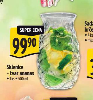 SKLENICE TVAR ANANAS