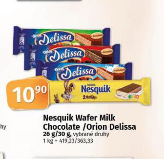 NESQUIK WAFER MILK CHOCOLATE / ORION DELISSA