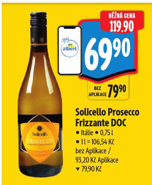 SOLICELLO PROSECCO FRIZZANTE DOC