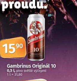 PIVO GAMBRINUS ORIGINL 10