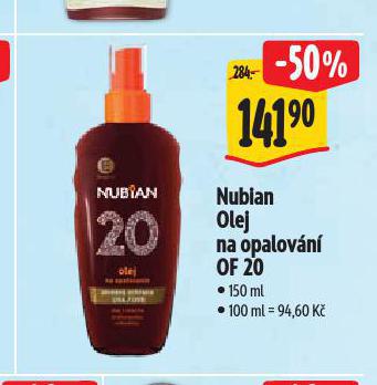 NUBIAN OLEJ NA OPALOVN