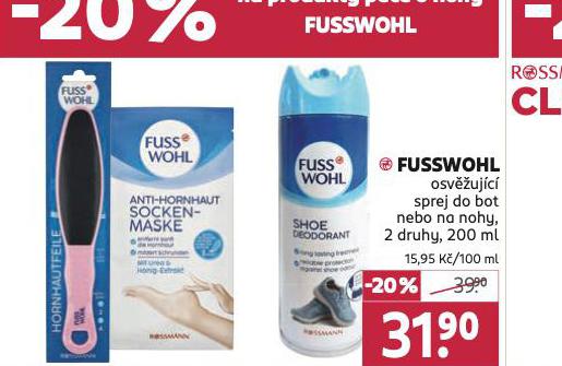 FUSSWOHL OSV̎UJIC SPREJ DO BOT NABO NA NOHY